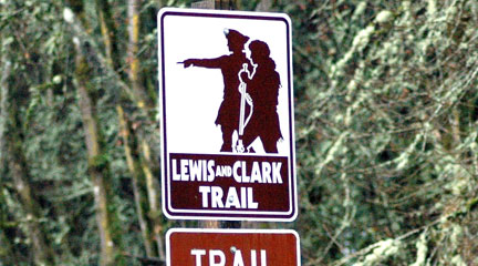 Photo, Lewis & Clark Trail Sign, January 3, 2008, g_walter, Flickr