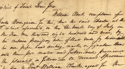 Case document, Nov Case Number 4 - Clark, William v. Bourguion, Charles, 1809