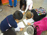 photography, Upper Elementary Students Doing an Activity at a Display, 18 Dec 20