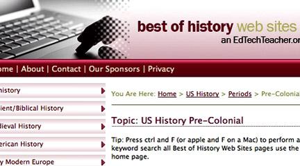 Image, Best of History Websites: an EdTechTeacher.org resource, EdTechTeacher.