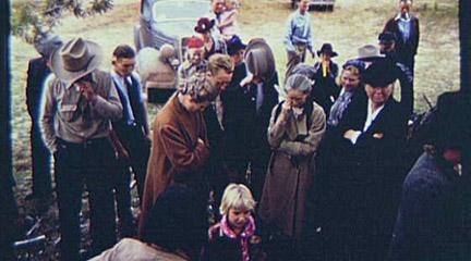 Photo, Praying at the fair, Oct. 1940, Russell Lee, Material History of..