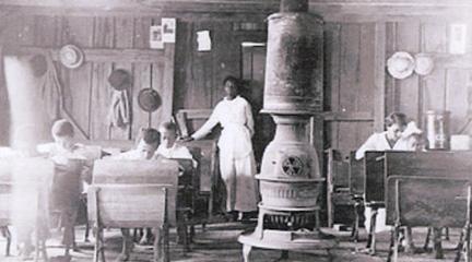 Photo, the Interior, African American Schoolhouse, early 1900s, Teaching...