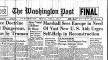 Article, Marshall Sees Europe in Need of Vast New U.S. Aid; Urges Self-Help in Reconstruction, June 6, 1947, Washington Post, p. 1. Article, Marshall Sees Europe in Need of Vast New..., June 6 1947, Wash. Post, 1