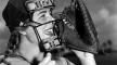 Photo, Dottie Schroeder, catcher, shouting play ball behind mask, April 22, 1948, State Library and Archives of Florida, Flickr Commons Photo, Dottie Schroeder, catcher, shouting play ball. . . , 1948, Flickr Commons