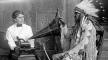 Glass negative, Dinsmore, Frances. Of Smithsonian. Indians; Canning Music, 1915, Harris & Ewing, Library of Congress Negative, Dinsmore, Frances. Of Smithsonian. . . , 1915, Harris & Ewing, LoC
