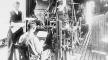 Photo. Linotype on press car. 1910's. LOC Photo. Linotype on press car. 1910's. LOC