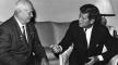 1961, B&W photo, Meeting in Vienna: JFK and Khrushchev, Presidential Library