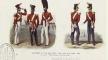 Print, 1904, Uniforms of the 86th Regt.,& 19th Regt, from Social England, NYPL