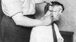 Photo, New York City Police Dept. activities: taking Bertillon measurements--ear, c.1908, Library of Congress Photo, New York City Police Dept. activities, c.1908, Library of Congress