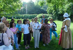 teachers at historic site