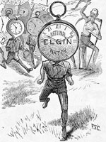 Advertisement, "The Race of the Time-Keepers Elgin Ahead," 1872