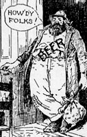 Image, "Who will pay the beer bill?,", American Issue Publishing Company