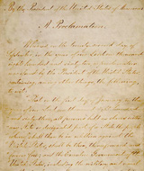 Photo, Original Copy of Emancipation Proclamation, NARA
