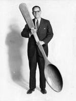 Photo, Thornburgh with wooden spoon, 1966, The Dick Thornburgh. . . site