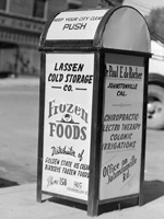 Photo, Garbage Cans, Jervie Henry Eastman, 1946, The Eastman Project