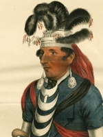 Image, Brewett, Chief of the Miami, James Otto Lewis, 1827, Indiana's. . . site