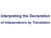 Logo, Interpreting the Declaration of Independence by Translation