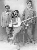 Photo, Boys with Banjo, 1880s