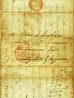 Envelope of letter Sampson Ceasar to David S. Haselden, 1834, Liberian. . . site