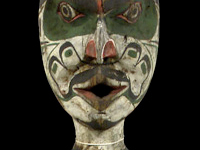 Red cedar, nails, Kwakwaka'wakw potlatch figure, c. 1930, Listening. . . site