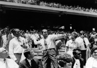 Photo, Nixon in the Crowd at a Baseball Game