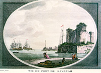 Painting, "Vue du Port de Savannah"