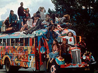 Photo, "The "Road Hog" bus, El Rito, New Mexico 1968," Lisa Law