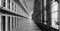 Photo, Interior of cellhouse, Minnesota State Prison, Stillwater