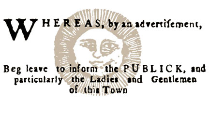 Begging leave to inform the publick