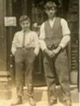 photographic print, Young Greek Shoe-Shiners, April 1912, Lewis Wickes Hine, LO